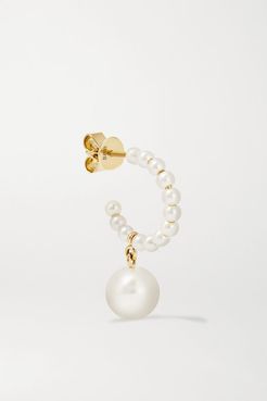 Marco Perle 14-karat Gold Pearl Hoop Earring