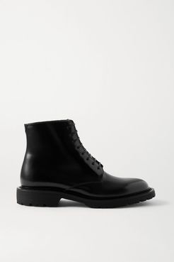 Army Leather Ankle Boots - Black