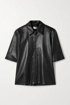 Chloe Leather Shirt - Black