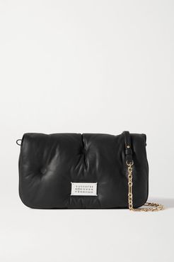 Glam Slam Quilted Leather Shoulder Bag - Black