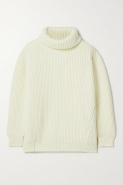 &Daughter - Net Sustain Inver Ribbed Merino Wool-blend Turtleneck Sweater - Cream