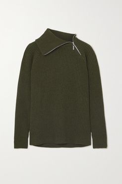 Ekornes Ribbed Wool Sweater - Dark green