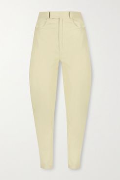 Leather Tapered Pants - Ivory