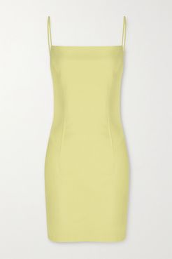 Leather Mini Dress - Pastel yellow