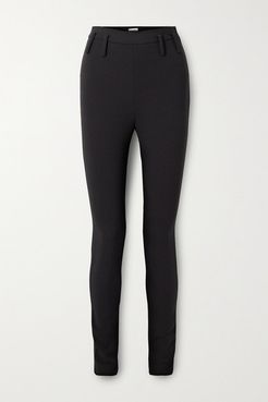 Stretch-wool Skinny Pants - Black