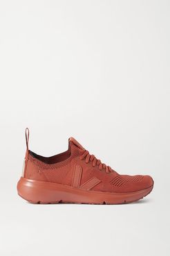 Veja Rubber-trimmed V-knit Sneakers - Orange