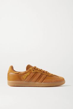 Jonah Hill Samba Leather And Suede Sneakers - Camel