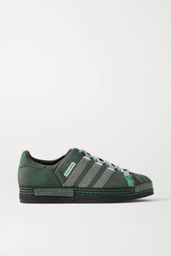 Craig Green Superstar Embroidered Suede Sneakers - Dark gray
