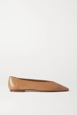 Betty Leather Flats - Neutral