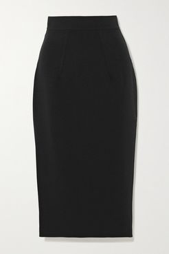 Hokuku Stretch-crepe Skirt - Black