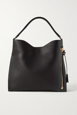 Alix Textured-leather Shoulder Bag - Black