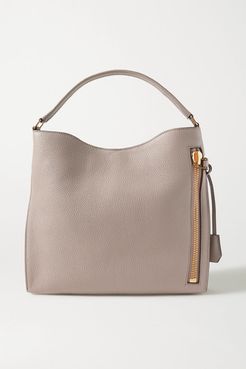 Alix Textured-leather Shoulder Bag - Taupe
