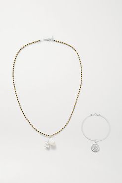 Glory's Forever Convertible Silver, Pearl, Shell And Bead Body Chain
