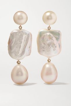 Piet Perle 14-karat Gold Pearl Earrings