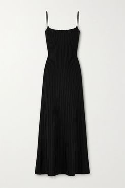 Net Sustain Carlotta Ribbed Stretch-knit Midi Dress - Black