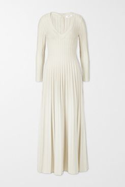 Net Sustain Ada Ribbed-knit Midi Dress - Ivory