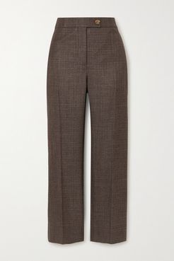 Net Sustain Treviso Silk And Cashmere-blend Straight-leg Pants - Gray