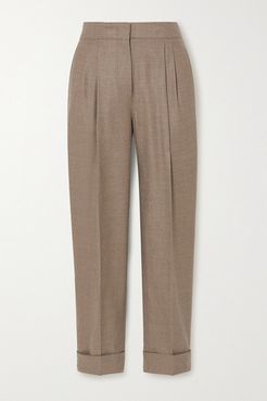 Net Sustain Leblon Wool And Silk-blend Straight-leg Pants - Beige