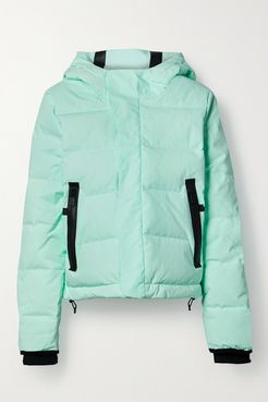 2l Classic Hooded Quilted Down Ski Jacket - Sky blue