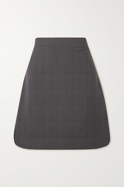Net Sustain Princes Of Wales Checked Woven Mini Skirt - Charcoal