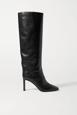 Mahesa 85 Leather Knee Boots - Black
