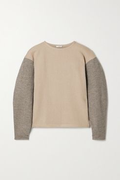 Net Sustain Two-tone Wool Sweater - Beige