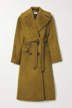 Belted Alpaca And Wool-blend Coat - Light brown
