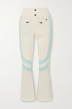 Aurora Two-tone Padded Flared Ski Pants - White