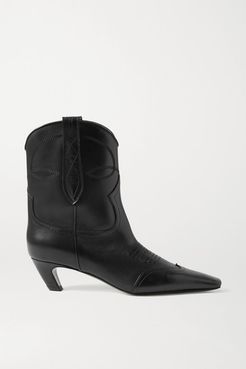 Dallas Leather Ankle Boots - Black
