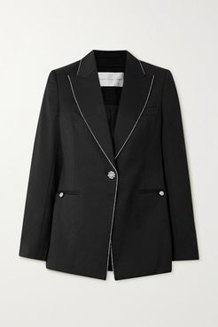 Starwood Crystal-embellished Twill Blazer - Black