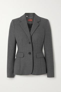 Fenice Wool-blend Blazer - Dark gray