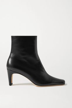 Eva Leather Ankle Boots - Black