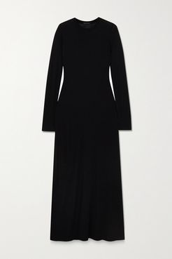 Paneled Modal-jersey Maxi Dress - Black