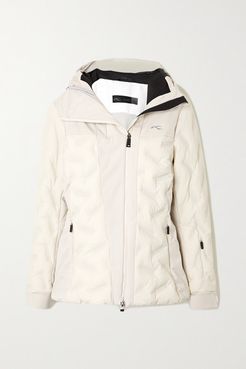 Ela Hooded Quilted Ski Jacket - Off-white