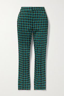 Carsen Jacquard Skinny Pants - Green