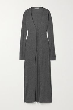 Bayo Cashmere And Silk-blend Cardigan - Anthracite