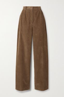 Chandler Cotton-corduroy Straight-leg Pants - Light brown