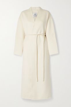 Hunter Belted Wool And Cashmere-blend Coat - Cream