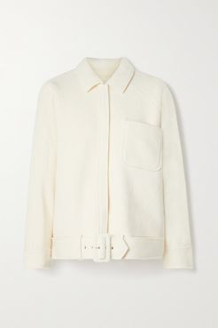 Jaden Belted Wool-blend Jacket - Off-white