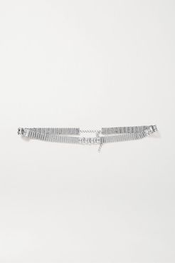 Net Sustain Silver-tone Crystal Belt