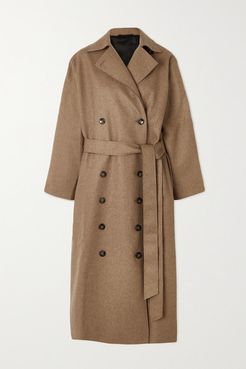 Terlago Oversized Belted Wool-blend Coat - Beige