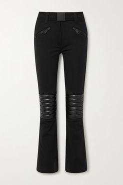 Rocky Quilted Faux Leather-paneled Ski Pants - Black