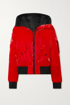 Bomba Hooded Down Ski Jacket - Red