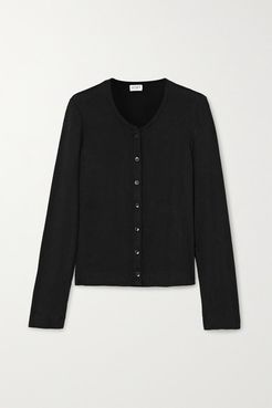 Lori Stretch-knit Cardigan - Black