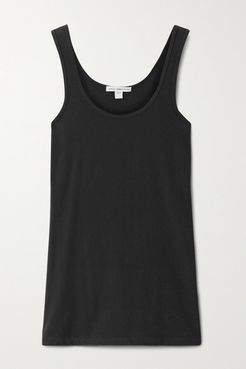 Stretch-cotton Jersey Tank - Anthracite