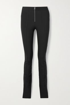 Simone Stretch Cotton-blend Flared Pants - Black