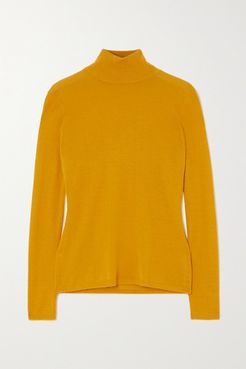 Costa Cashmere And Silk-blend Turtleneck Sweater - Saffron
