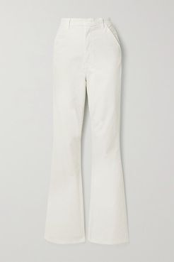 Runway Cotton-blend Corduroy Flared Pants - Ivory