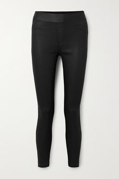 Dellah Coated High-rise Skinny Jeans - Black