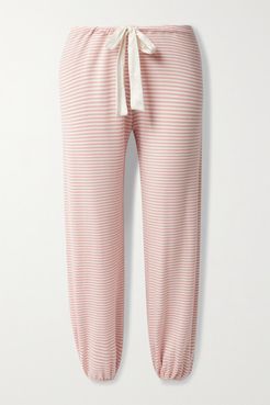 Sadie Striped Stretch Modal-jersey Pajama Pants - Pink